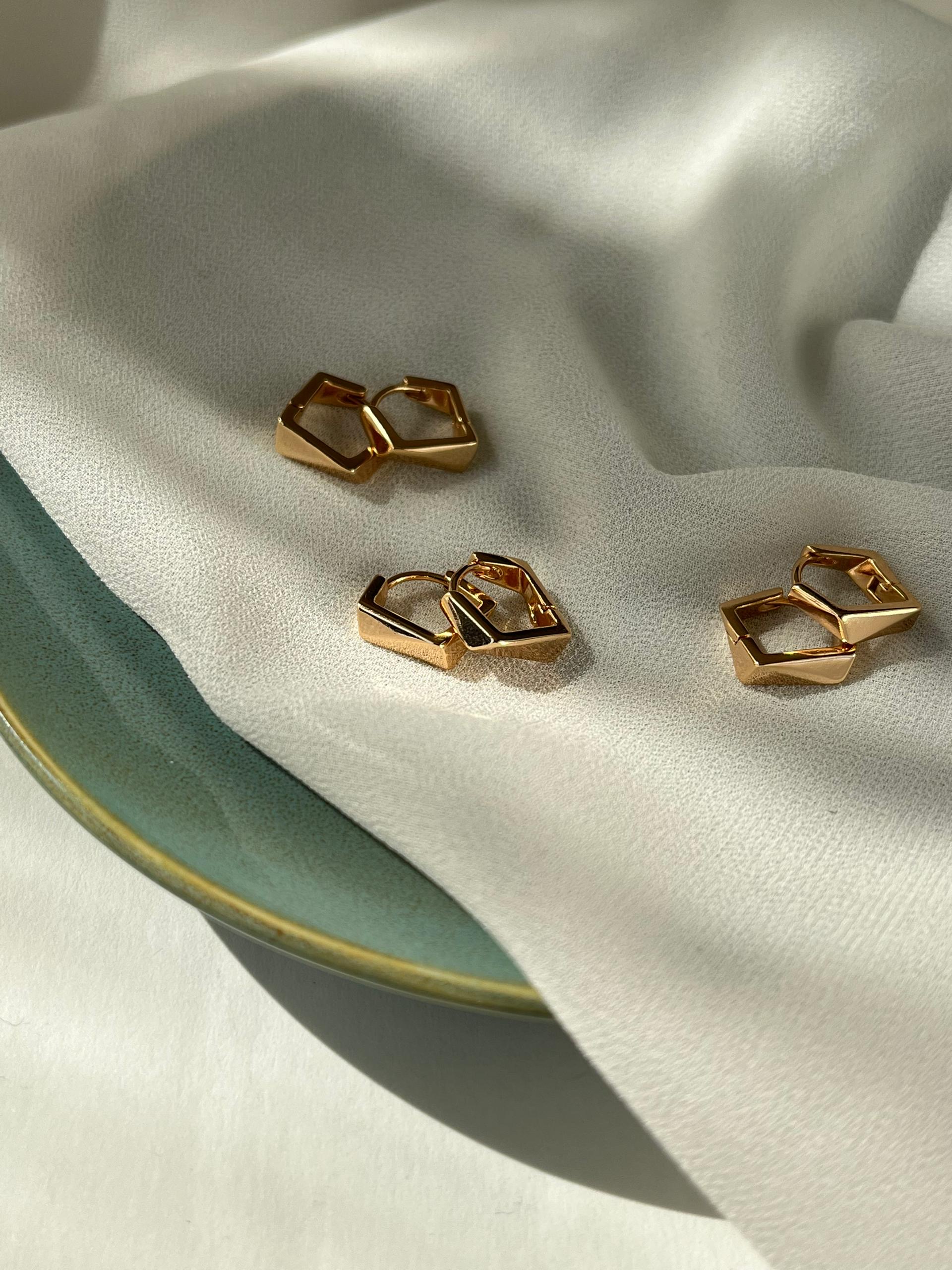 گوشواره ی حلقه ای سه بعدی