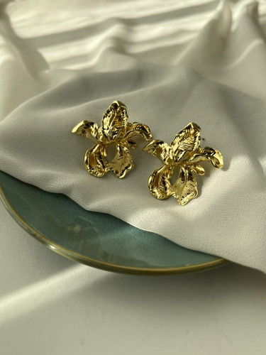 گوشواره زنانه آبکاری رادیوم ارکیده