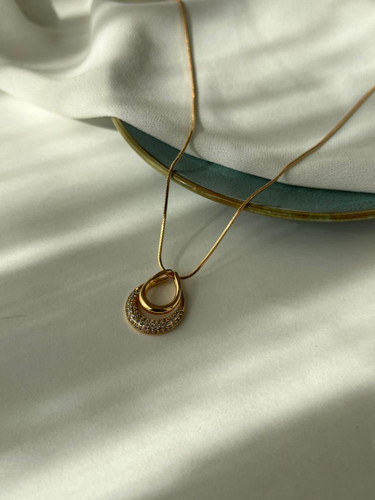 پلاک جواهری زنانه مدل اشک از برند ژوپینگ