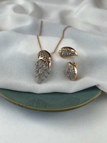 ست جواهری زنانه مدل اشک ژوپینگ