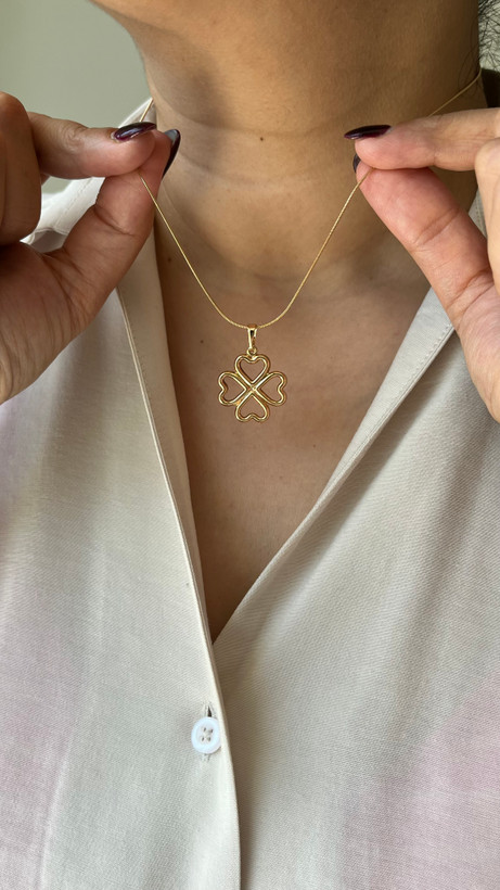 مدال گردن زنانه ژوپینگ مدل شبدر