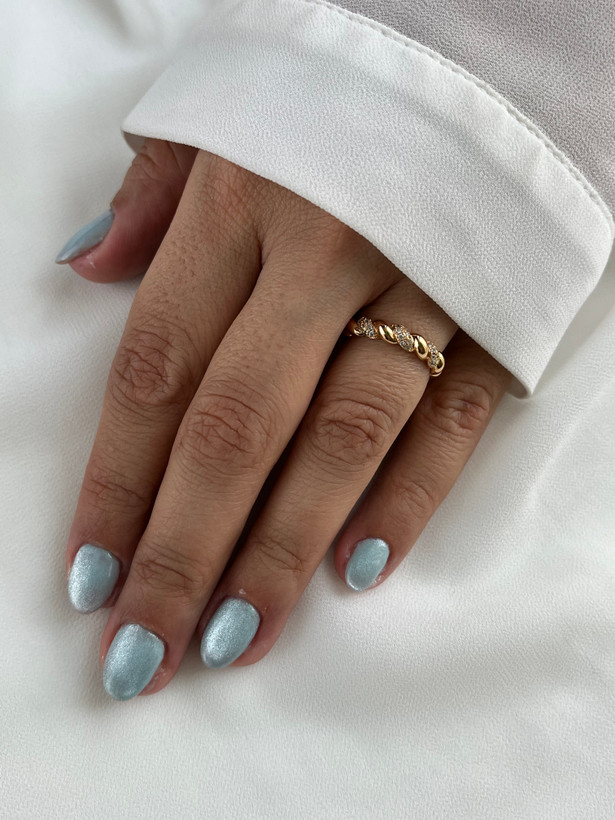 انگشترطلایی جواهری دامله پیچ جواهری ژوپینگ